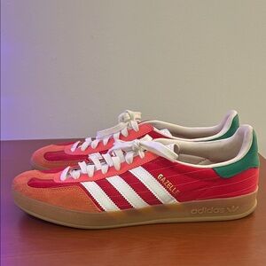 Adidas Gazelle Red and Green Sneakers